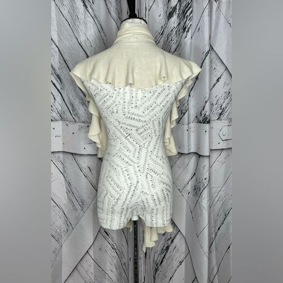 Magaschoni Ruffled Scarf Silk Blend Cream - Picture 4 of 5